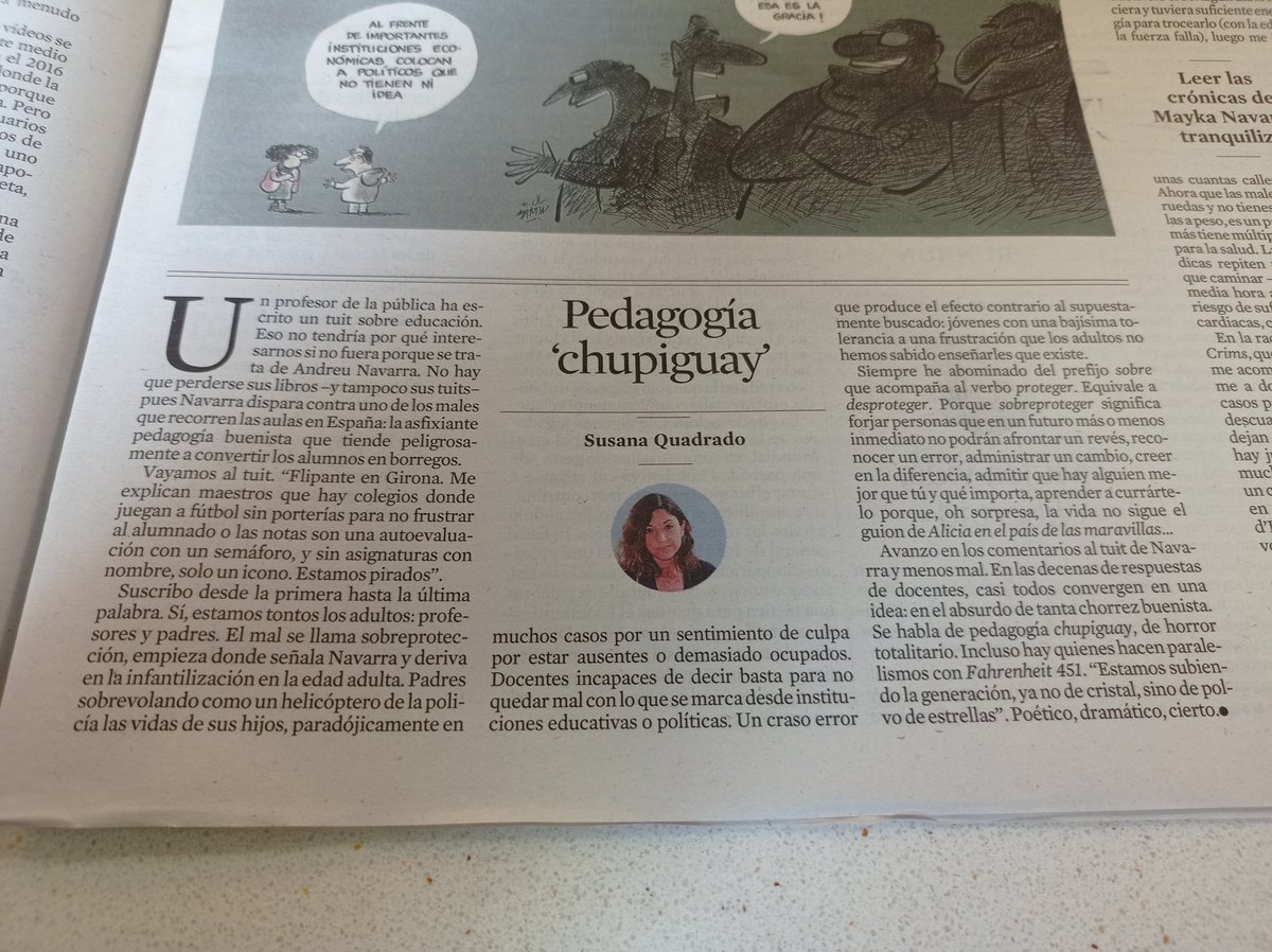 Hace poco, tras la presen de "La Educación Cancelada" en Girona, hice un twit atónito mientras cenaba con varios docentes.