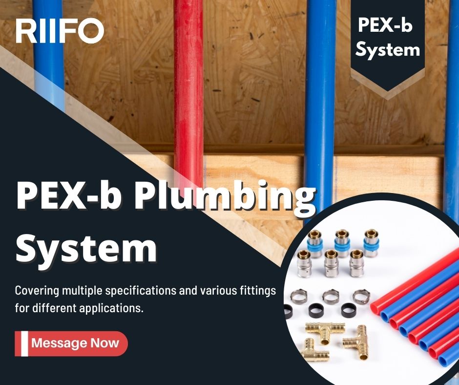 riifo_group's tweet image. Lead-Free Press Fittings, Lead-Free Brass Crimp  Fittings, Stainless-Steel clamps, #PEXb #pipes… A whole set of #pexbplumbingsystem is available at #RIIFO! 📲📲 RIIFO pexb plumbing system makes your #pipingsystem more reliable and #leakproof!💦💦