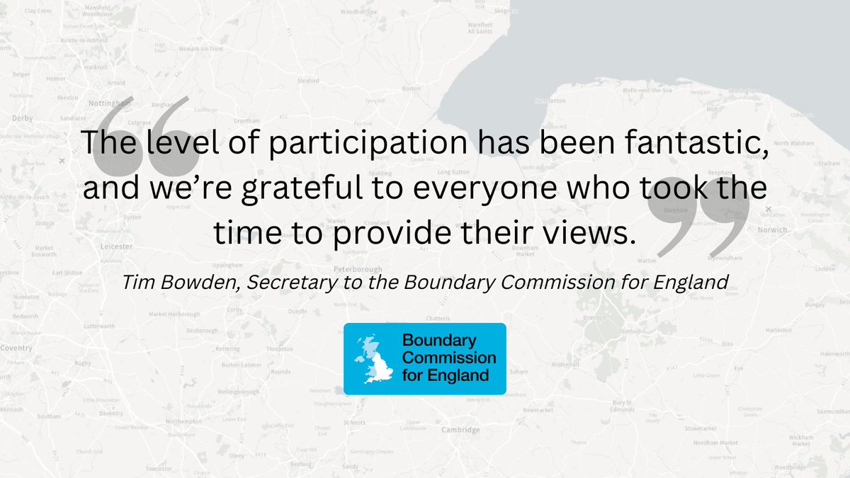 This week, we closed our consultation on how the new map of constituencies should look. Want to know more about what happens next in the boundary review process, as well as how many comments were submitted in our final consultation? Read our new blog: bit.ly/3VKiPYS
