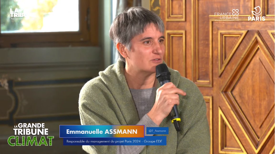 #ForumZeroCarbone #Paris - "Ce qui est important dans la responsabilité, c'est aussi de repenser à ses deux jambes : l'engagement de durabilité environnement mais aussi la partie inclusion."
<a href="/E_Assmann/">Emmanuelle Assmann</a>, Responsable du management du projet Paris 2024 au sein du Groupe <a href="/EDFofficiel/">EDF</a>