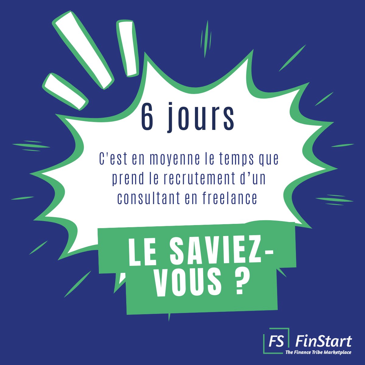 💡 #Lesaviezvous ? 

Selon @Gartner, le recrutement d’un #freelance prend 6 jours en moyenne. 
 
➡️@FinStart vous aide à trouver le consultant qu’il vous faut parmi les 2000 profils inscrits sur notre plateforme 🚀🚀
 
🔗 Go : webapp.finstart.io

#Consulting
