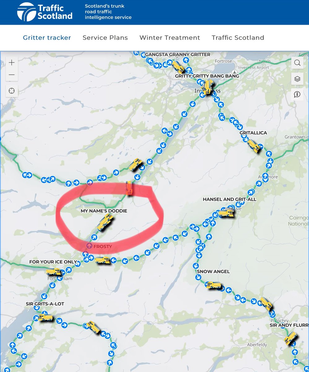 MNDoddie5's tweet image. Plenty of snowfall across the country today, thankfully 'My Name'5 Doddie' the gritter is on the case ❄