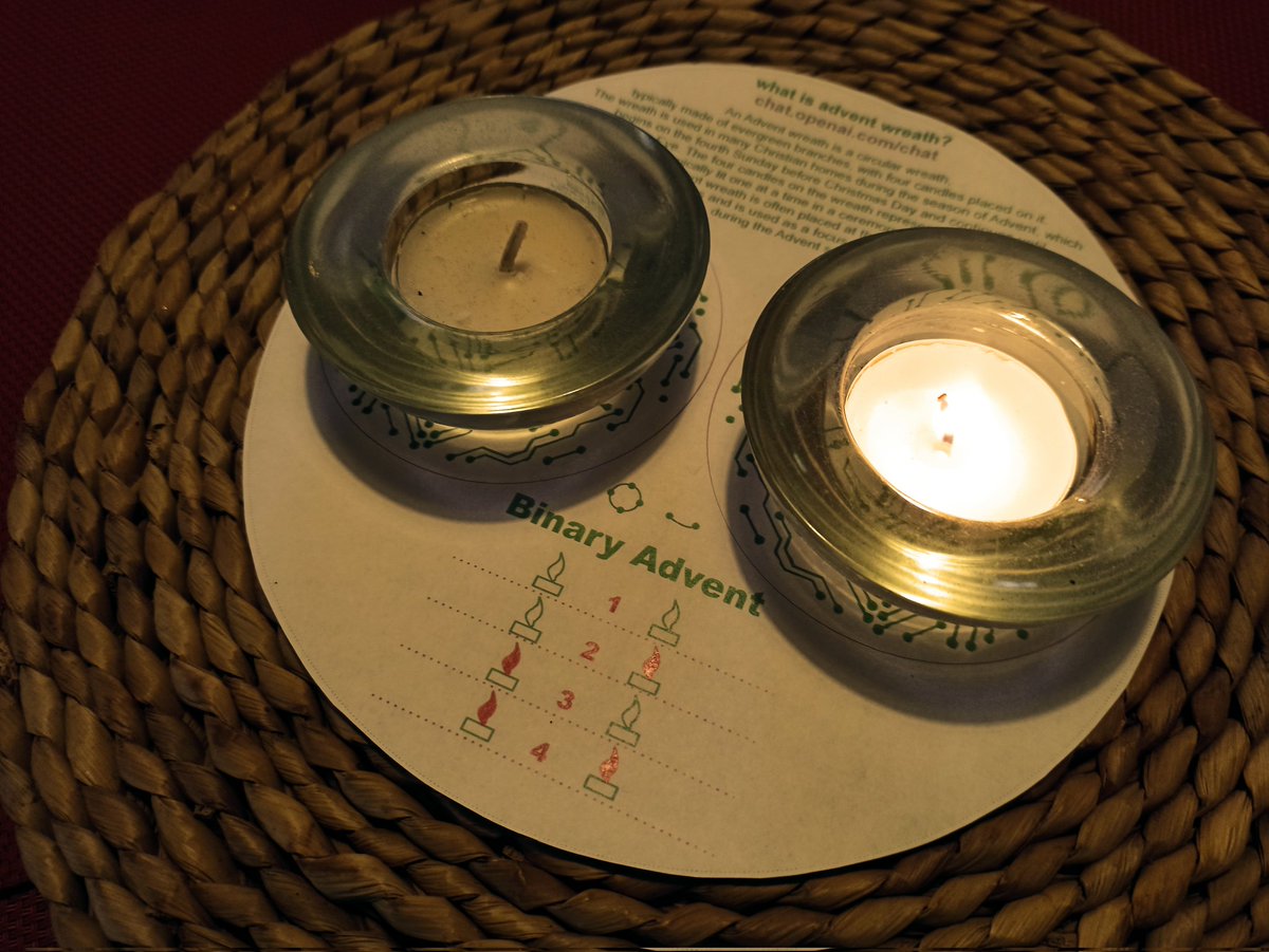 LabOctopus's tweet photo. Jsem posledně zapomněl, #DnesBastlim (v neděli) geekovsky advent #binaryAdvent https://t.co/6gD5okjuBJ