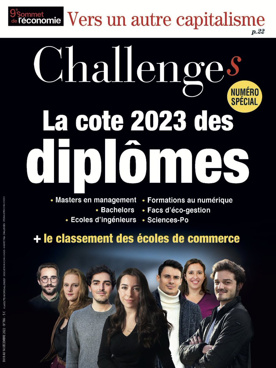 🎓 La cote 2023 des diplômes, en couverture de @Challenges cette semaine Découvrez notre sélection des meilleurs diplômes ⤵️ Abonnez-vous à partir d'1€ 📌 abo.challenges.fr