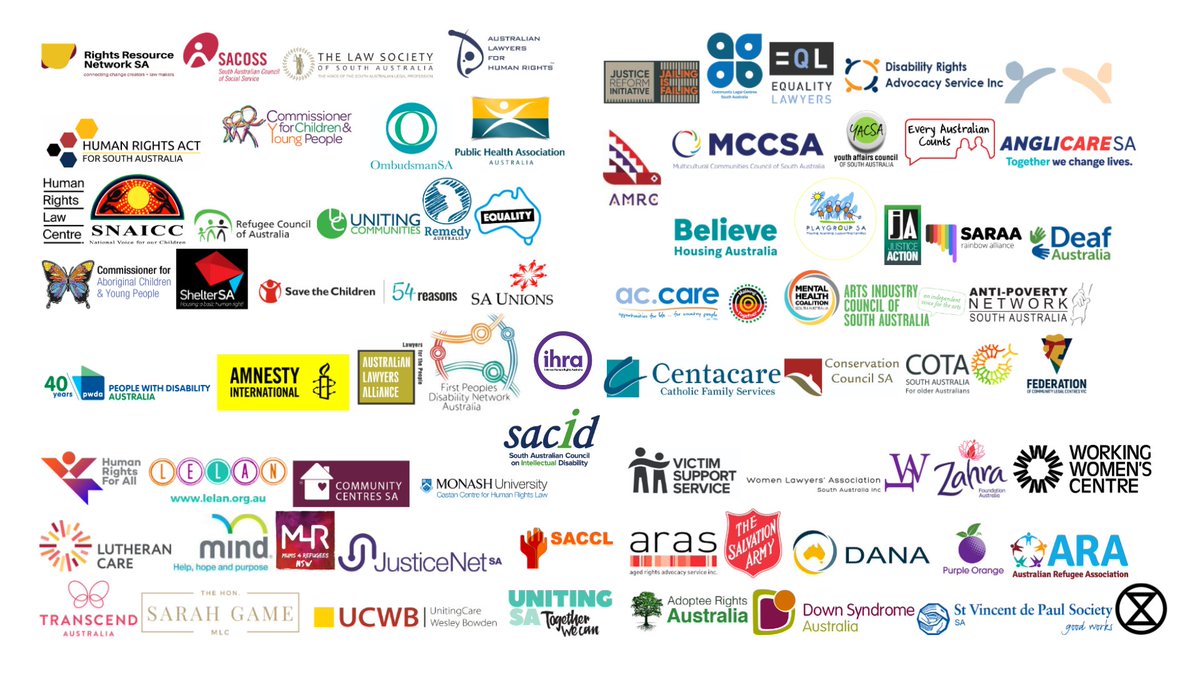 BREAKING: Over 150 orgs &amp; individuals endorse statement calling for inquiry into a #HumanRightsAct4SA Everyone in #SouthAustralia deserves dignity &amp; equality 
Joint <a href="/rightsnetworksa/">rightsnetworksa</a> <a href="/SACOSS/">South Australian Council of Social Service</a> &amp; <a href="/AusLawyersHR/">Aus Law Human Rights</a>  media release: bit.ly/3P82DOt
#HRA4SA #auslaw #HumanRightsDay