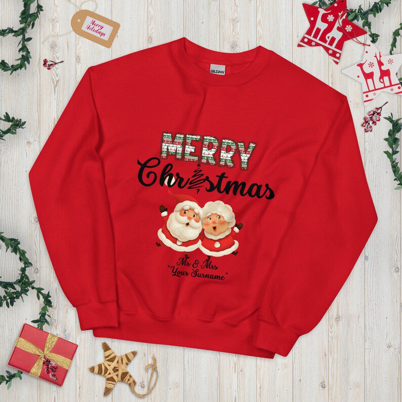 TrendingViewB's tweet image. etsy.com/listing/136335… Christmas Sweatshirt | Personalized | Unisex | Mr &amp;amp; Mrs Custom Surname #ChristmasJumperDay #christmas2022 #Christmasjumperday2022 #Sweatshirt #personalized #CoupleGoals #ChristmasCountdown #Christmasgifts