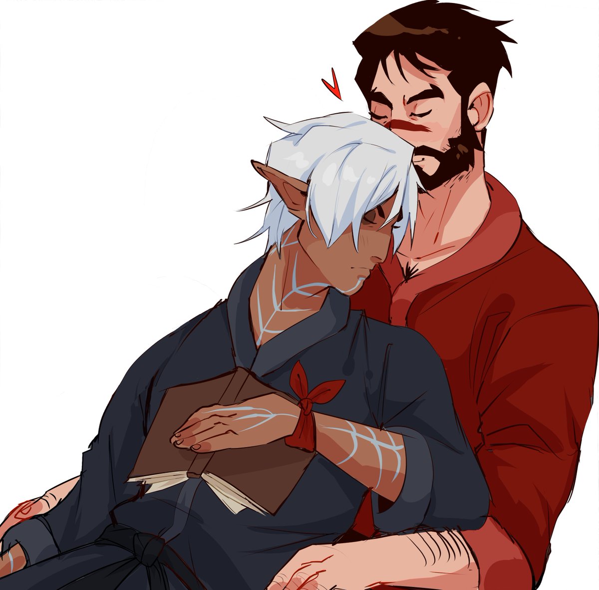 「fenhawke comfort doodle #DragonAge 」|king fable 👑 COMMS CLOSED 6/6のイラスト