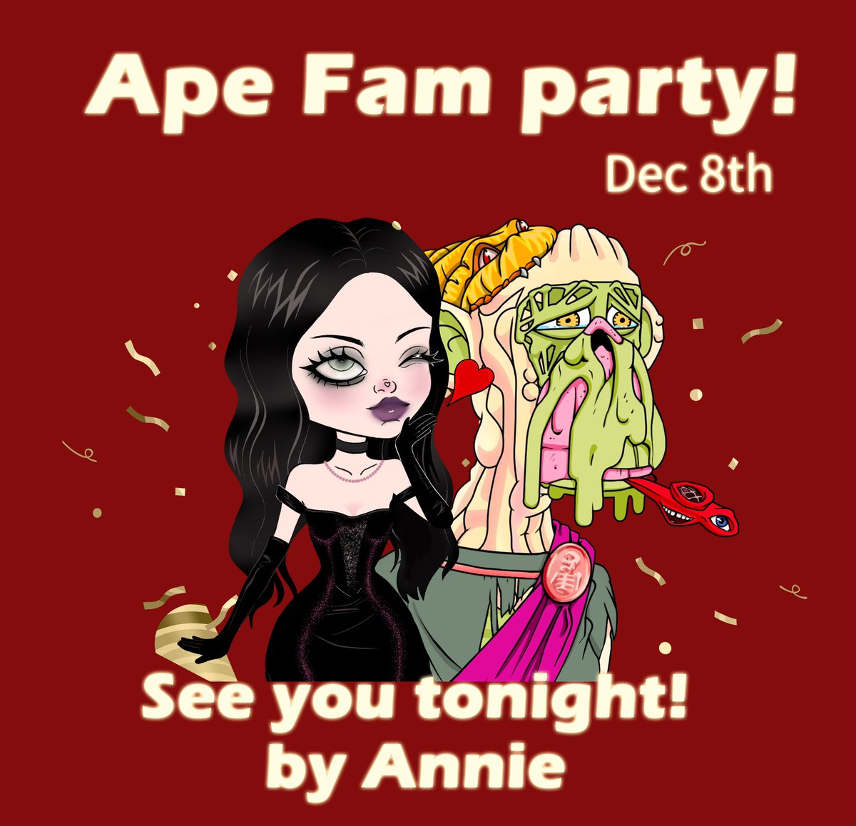 After Bay Area、NY、LA、Miami 、London 、Paris、 Singapore 、HK、Shanghai &amp; Japan .I finally meet 
Taipei Ape Fam!!!
Thanks everyone for coming！
<a href="/BoredApeYC/">Bored Ape Yacht Club 🍌</a> 
#NFTCommunity 
🎉💕㊗️