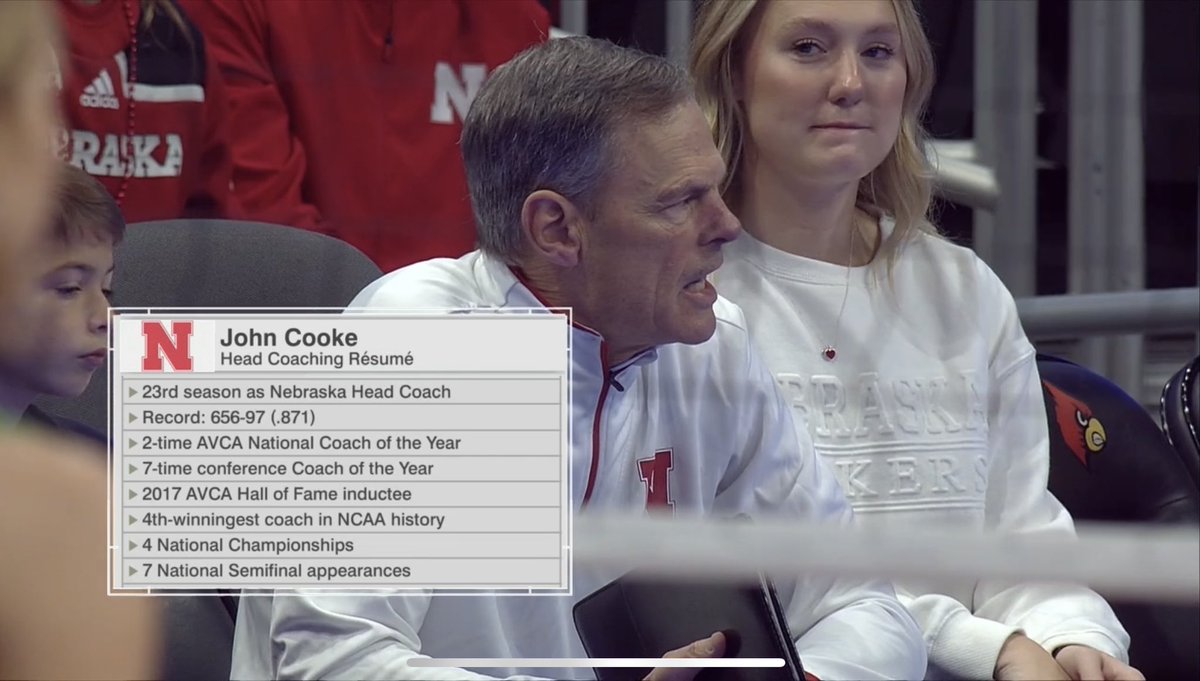 SpencerSchubert's tweet photo. And we’re off and running with ESPN proving they struggle with college volleyball coverage 

#Huskers @jcook2 

#JohnCooke https://t.co/qa31yCuFvz
