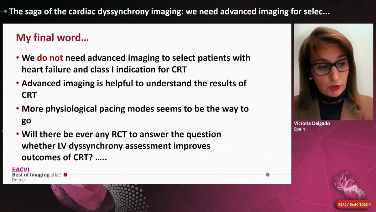 MSBBrandao's tweet photo. the role of #echofirst in selection of patients for #CRT by the master @VDelgadoGarcia in #EACVIBestOf2022 @EACVIPresident @WilfriedMullens https://t.co/mzJjAvpmgD