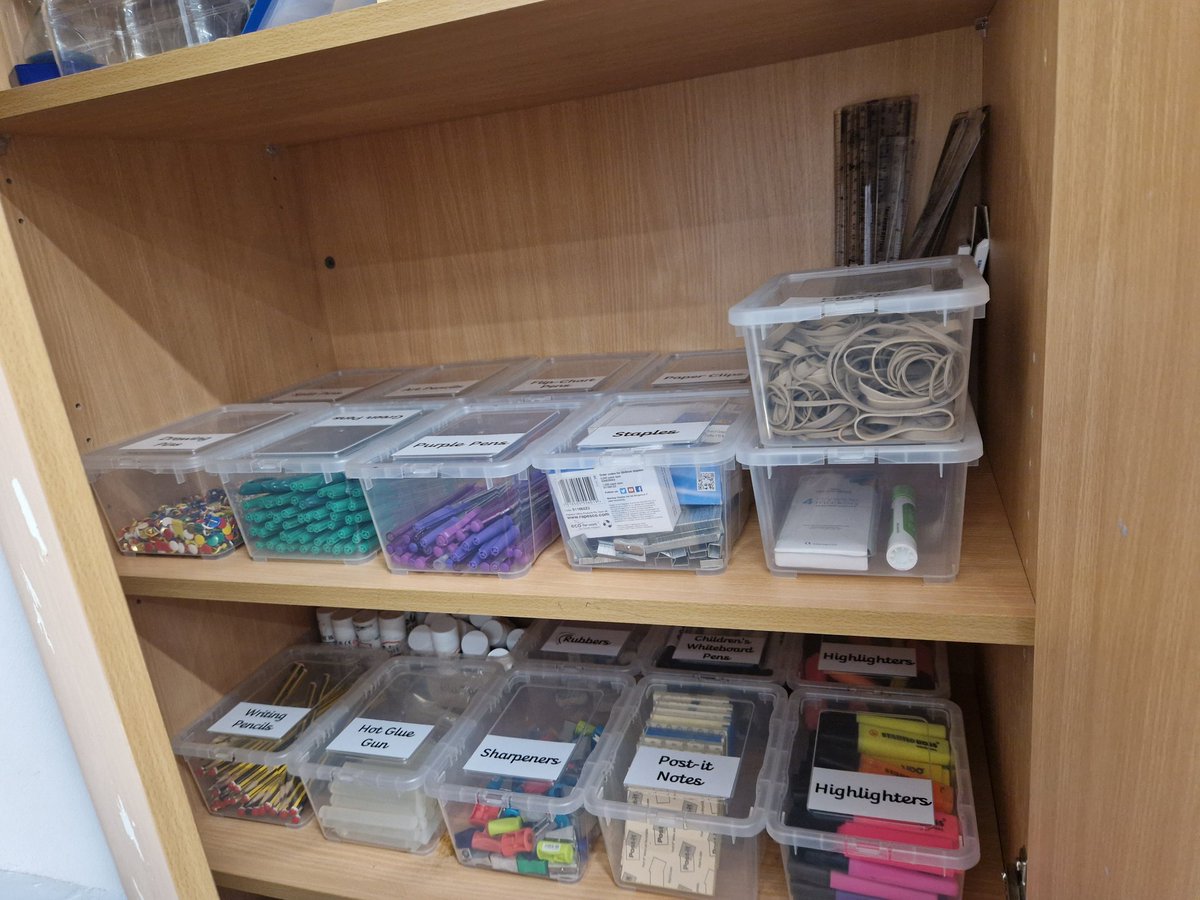 MrB_abc's tweet photo. I have never been an organised person before, but this is what my cupboard still looks like after Autumn term! https://t.co/ny8NsE6GQ2