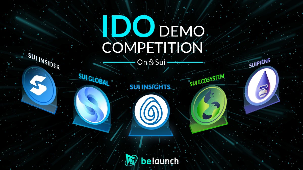 IDO DEMO COMPETITION OF #BeLaunch  ON #Sui 

1⃣ Like, rt this tweet
2⃣ Join discord: discord.gg/u2NWxZkXvD
3⃣ Done tasks on our #Crew3  belaunch.crew3.xyz/questboard

🏆 Prize pool
🥇 1st: 30WLs + 10 OGs 
🥈 2nd: 20WLs + 5 OGs 
🥉 3rd: 10WLs
START AT: 00:00 UTC - Dec,9

How to join👇