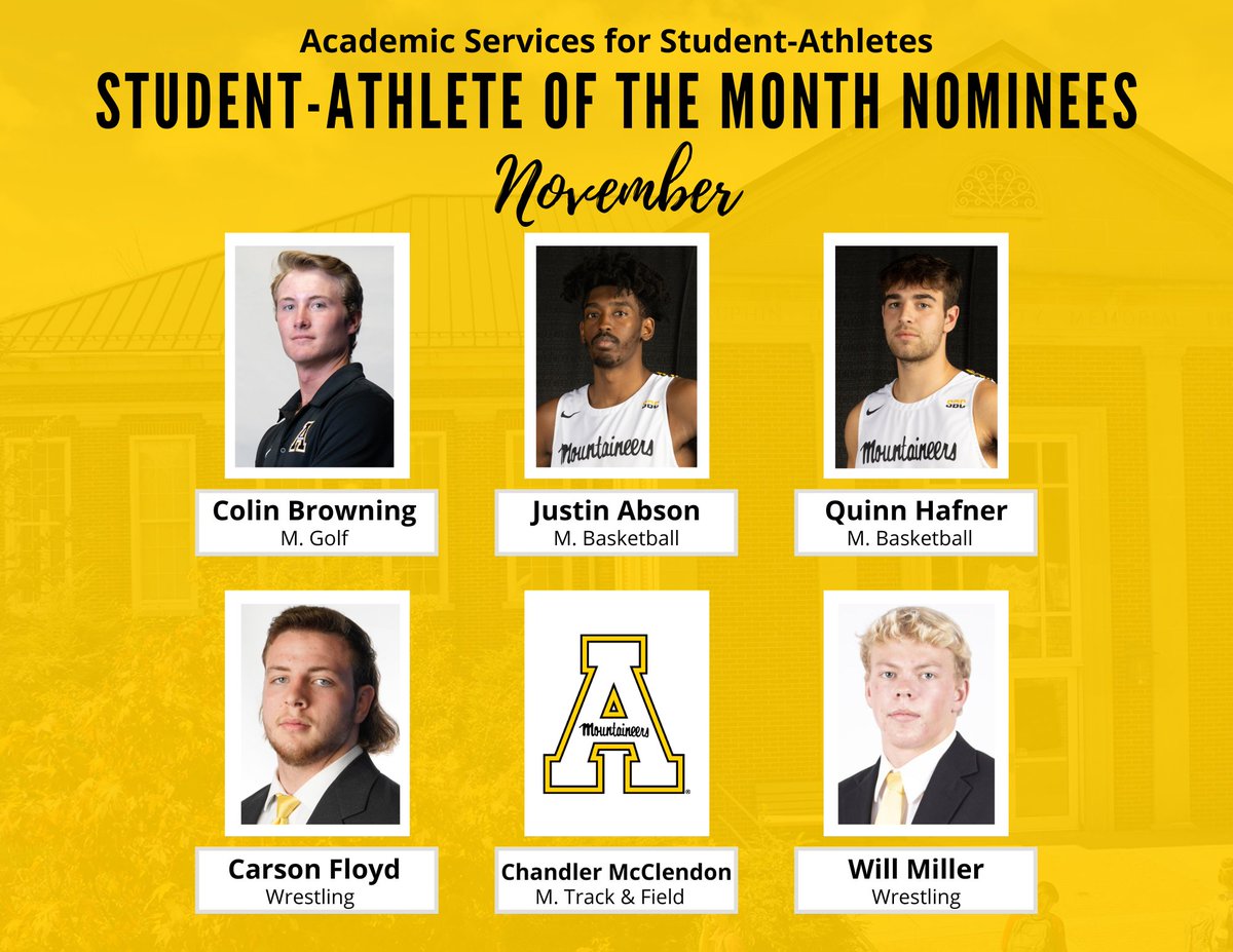 ASA_AppState's tweet photo. Congratulations to all of our November nominees: https://t.co/Dp7xON3hMY