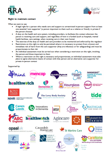 Relresuk's tweet photo. Delighted to welcome some new supporters to our call for a new right to a #CareSupporter, including @GeriSoc. Support from family/friends is a vital part of good care and must be protected in law across all health and care settings.
#EndIsolationInCare
@Helen_Whately https://t.co/pdLPCn8Rz7