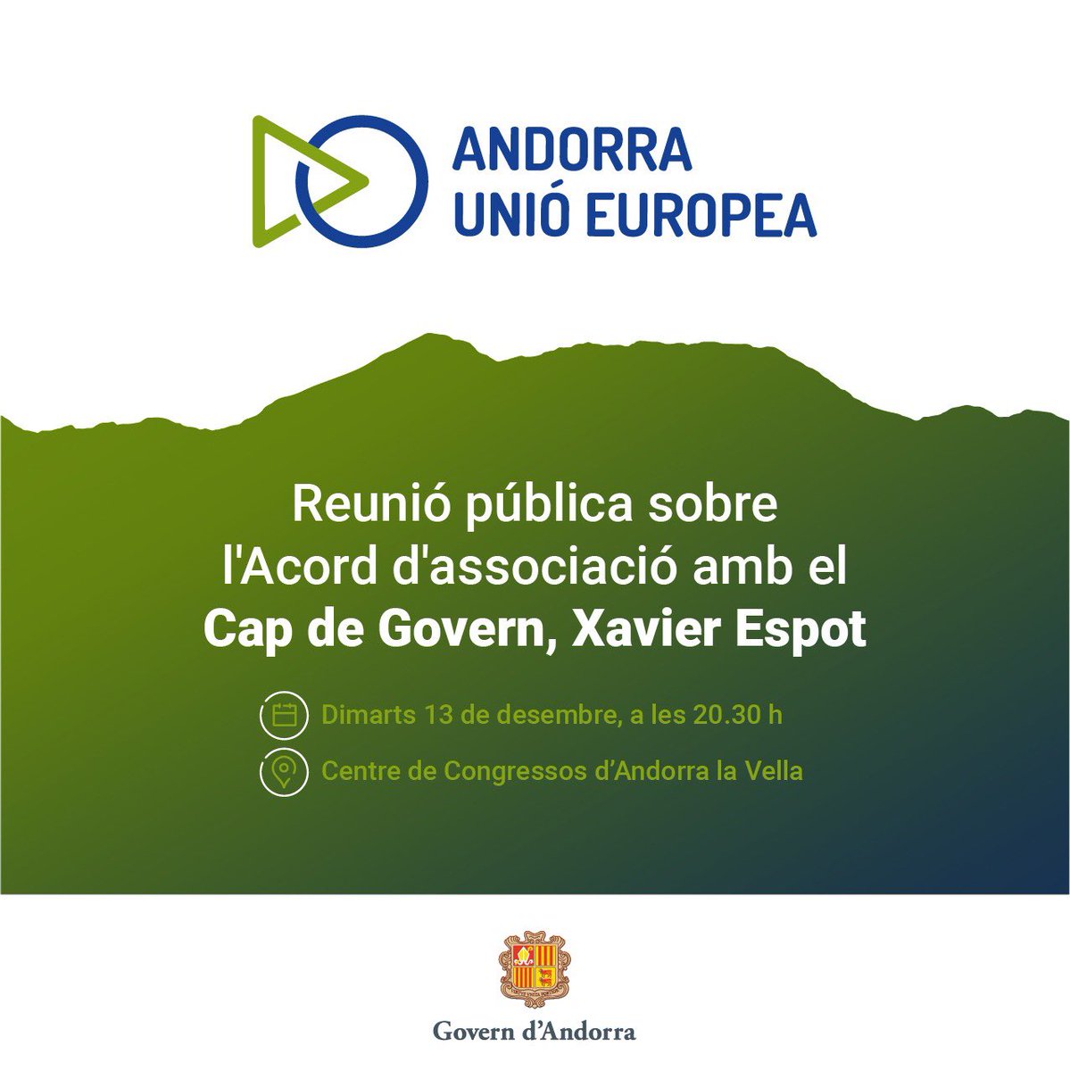 EsteveVidal1977's tweet photo. Estic convençut que un bon acord d'associació amb la UE aportarà noves oportunitats per les empreses i ciutadans d'Andorra. Dimarts tenim l'oportunitat de conèixer de primera mà com avancen les negociacions. https://t.co/BEQOcQWnz0