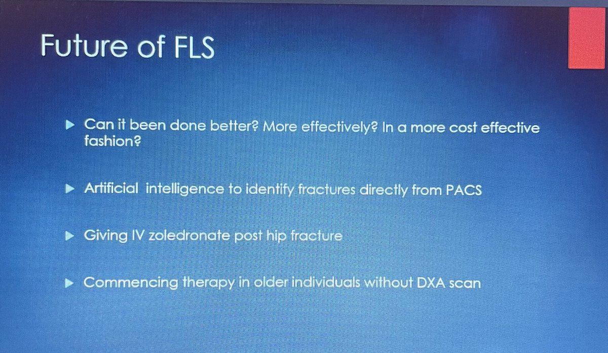 lydiabonehealth's tweet photo. Clear message re. future of #fracture liaison services
by #AlisonBlack Rheumatologist @NHSGrampian
#scothip22
👇👇 https://t.co/ZWYsKqR3ht