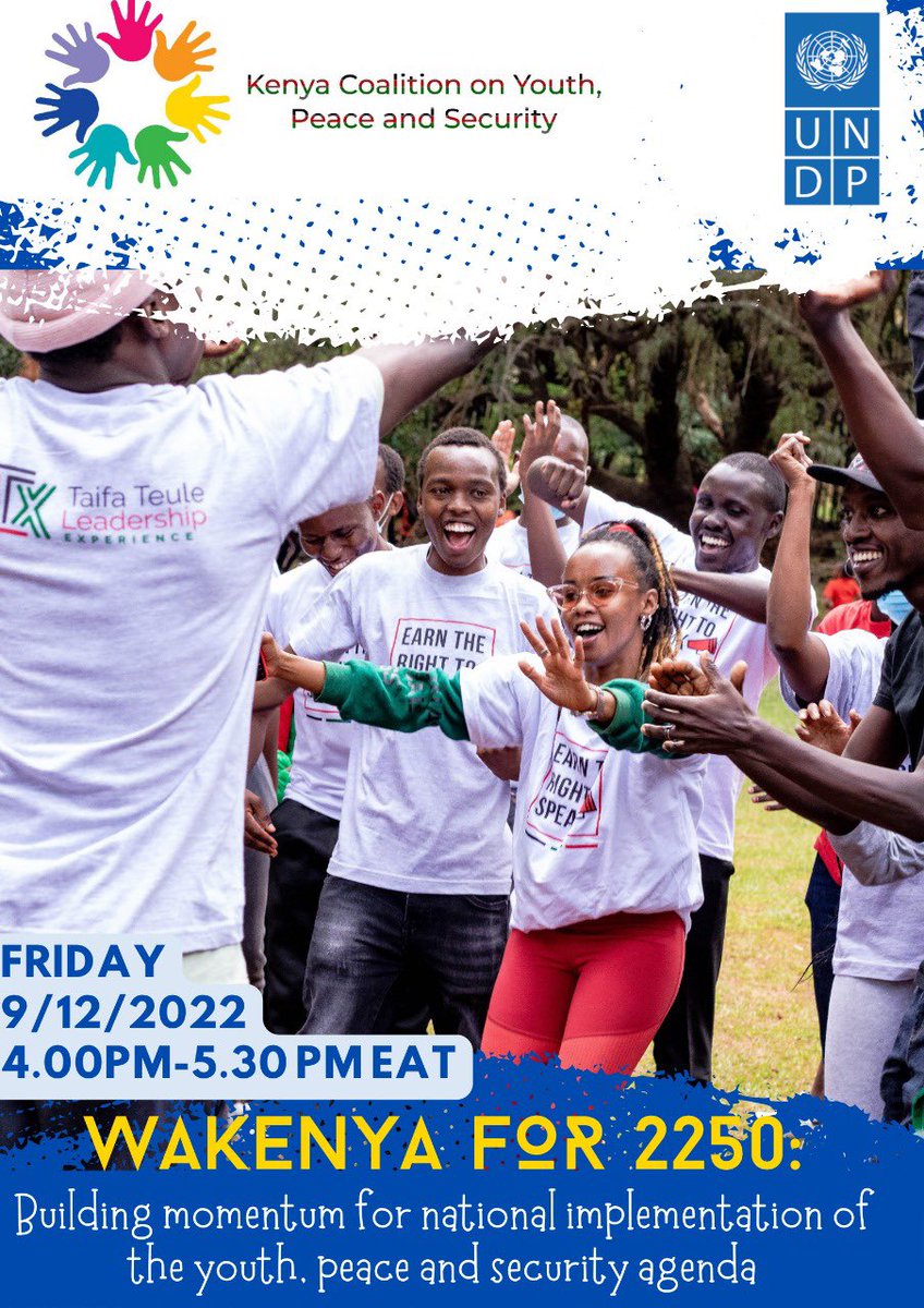 YPSinKenya's tweet photo. Tomorrow, we officially share our aspirations for the national implementation of #YPSinKenya.
Register here to get login details https://t.co/eP5wiPh0A5
Follow us & retweet so we can reach more young people and partners working in Kenya
#WakenyaFor2250 #Youth4Peace https://t.co/x7laPJLvUu