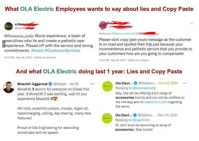 OlaElectrick's tweet photo. @BartdeJong10 @OlaElectric @WitEwout @RVO_Int_Ond @DutchMFA @NLinIndia @NLinMumbai What @OlaElectric Employees wants to say about lies and Copy Paste.
And what the customers of OLA Electric seeing the last 1 year.
#EndFakePromises #StopLies #OLAElectric #CopyPaste #ElectricVehicles #India #FactCheck https://t.co/zrEFiJwFo5