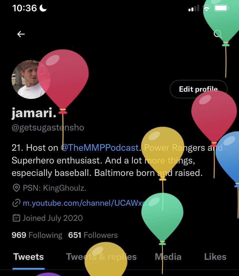 getsugastensho's tweet photo. Balloons flying up the page, you know what that means. This marks another trip around the sun, the 21st to be exact. 🥳💞 https://t.co/M8kD6pozP7