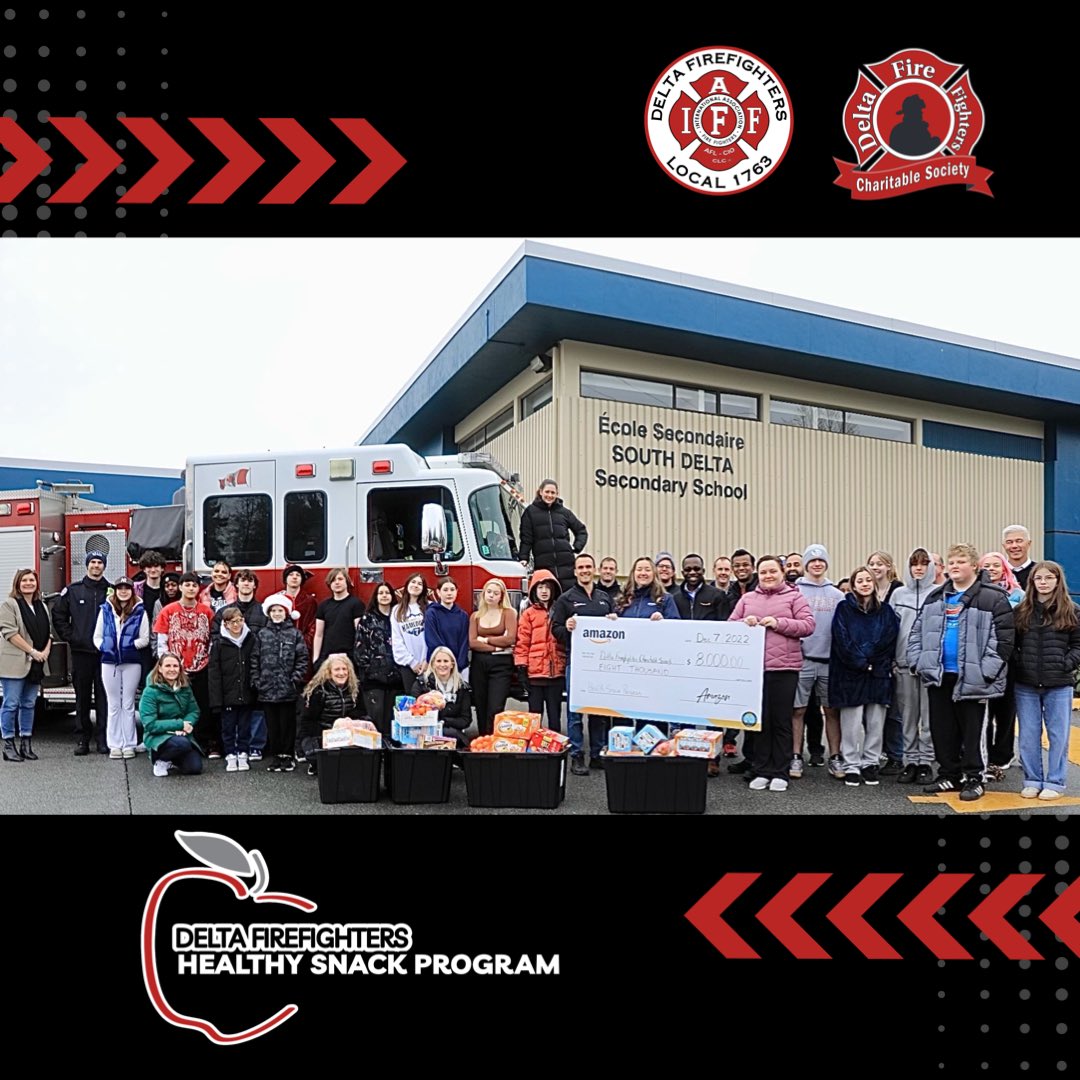 Our Healthy Snack Program was at it again. This month we were met by individuals from YVR4 Amazon FC in Tsawwassen to accept a generous donation towards our program. As food insecurity grows in our community the demand for our program also grows.