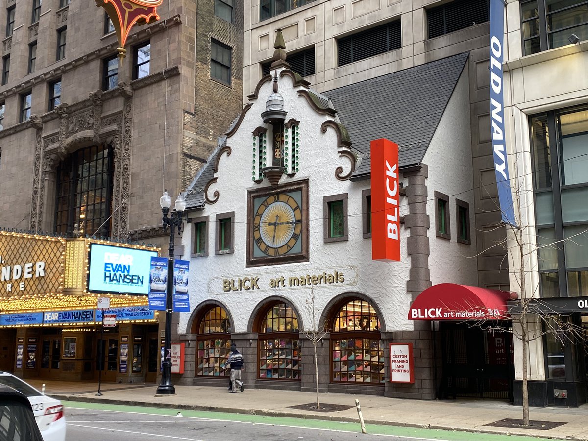 robertloerzel's tweet photo. Blick Art Materials recently opened in that quaint building on Randolph Street (which originally opened in 1934 as the Old Heidelberg Restaurant). https://t.co/OeuKp5fbxB