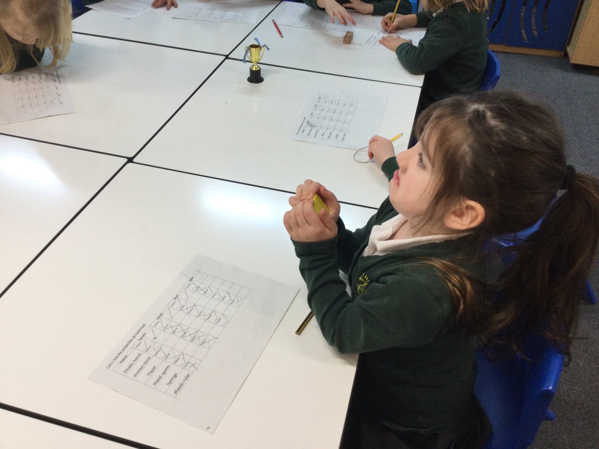 Cedarclasshh's tweet photo. Today in Science, we have been continuing our work on materials, testing the properties to see which can squash, stretch, bend or twist. We first made a prediction and we were surprised by some of the results. 👨🏼‍🔬🧑🏽‍🔬#HighHamScience https://t.co/gHetsSknVz