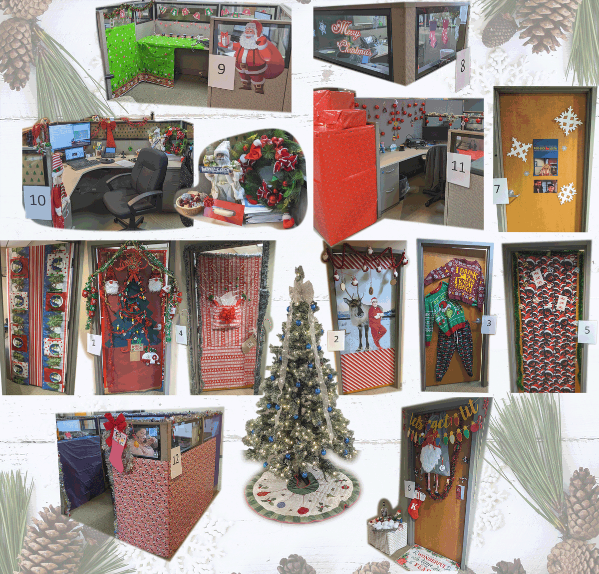 windlock's tweet photo. This year, instead of an ugly sweater contest, we did a ugly door/cubicle contest! Who's the winner?
#Uglysweater #Christmasdecorations #WinningWithWindlock https://t.co/OtCTp3QRds