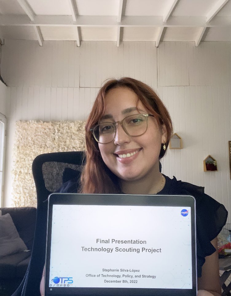 astro_steph's tweet photo. Hi everyone! Today I had the opportunity to do my final presentation for my NASA internship with OTPS✨ So grateful to had been able to work with the amazing people at OTPS and work on the technology scouting project💫 https://t.co/OhVd80fDz0