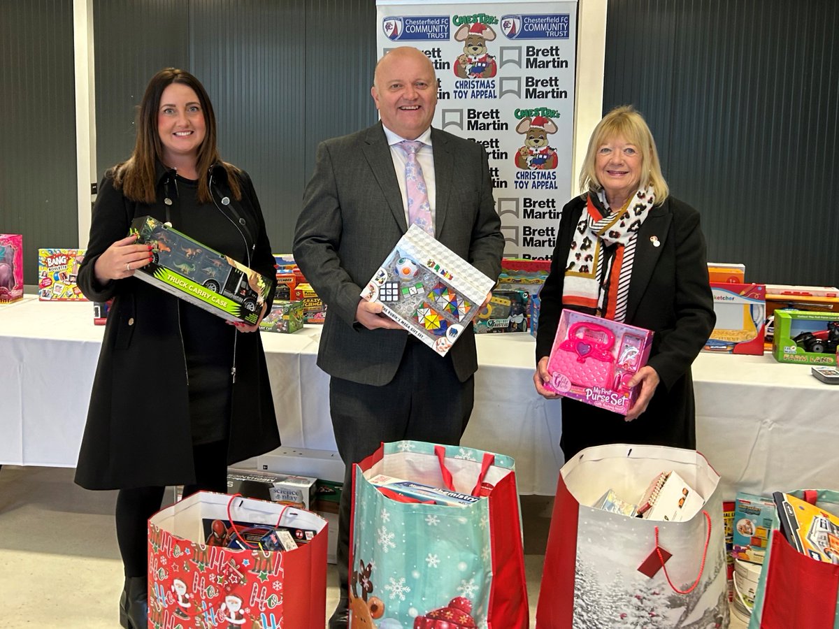 BMDrainage's tweet photo. We have been overwhelmed by the generosity of our staff in aid of Chesters Toy Appeal! As a result we will be making another trip to @ChesterfieldFC next week to deliver more toys. Donations can be accepted until 5pm on Wed 14th Dec. Find out more here https://t.co/bfahUOChPW https://t.co/kJtZoYIF9c