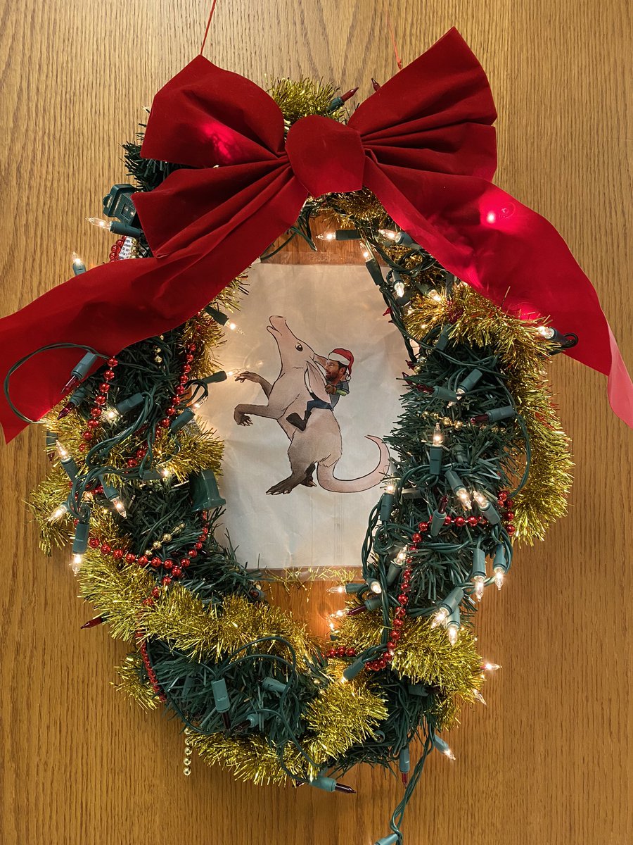 MurphyLabTAMU's tweet photo. Itβs officially Christmas in the Murphy lab - the Christmas Aardvark is back!! Yes, that is Bill Murphy in the saddle. #LabChristmas https://t.co/Iz7ZC5QMmh