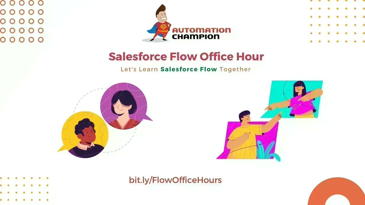 Join <a href="/automationhour/">Automation Hour</a> Flow Office Hour to ask <a href="/salesforce/">Salesforce</a> Flow related questions that are holding you back from solving automation-related problems.

🗓️  December 10, 2022, Saturday
⏰ 10:00 AM CST 

👉 Sign Up Link: achamp.co/3VN7rLe

#100DaysOfCode #RTPls #SalesforceFlow