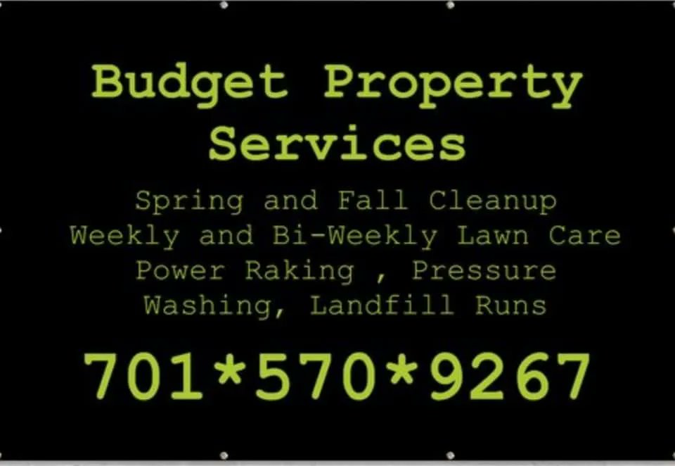 Based in Williston, Budget Property Services covers all your outdoor maintenance needs. From Spring Cleaning, lawn care, snow removal, and more give them a call today at 701-570-9267.