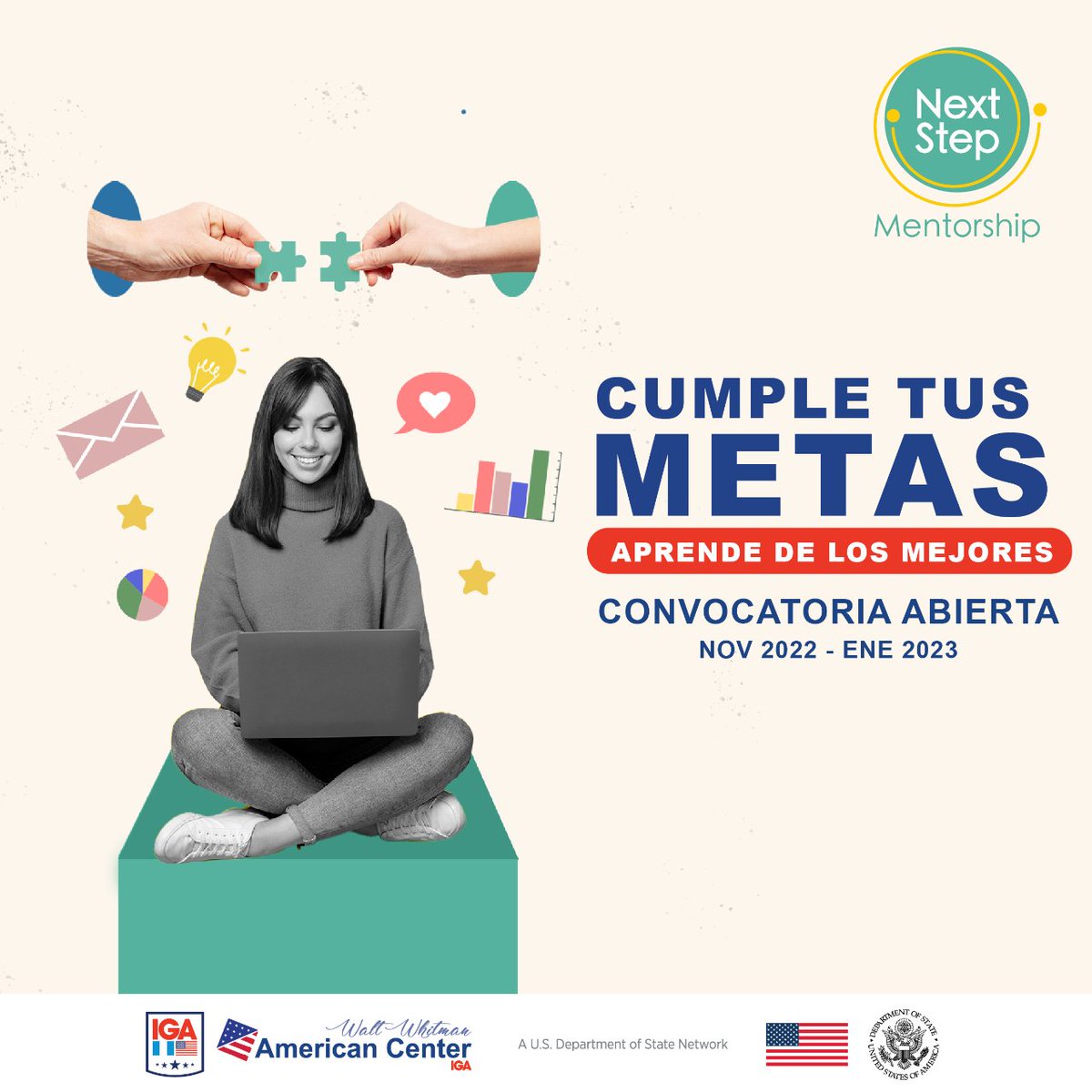 wwacIGA's tweet photo. 📣¡Atención #emprendedores! 📣 

Haz crecer tu emprendimiento participando en el programa de mentorías #gratuitas #NextStepMentorship. 
 ¡Esta oportunidad es para ti!🤝 Recibe mentorías y asesoramiento 
#Emprendedores #EmprendimientoGt #NextStepMentorship
#WWAC https://t.co/YQdec6PSMt