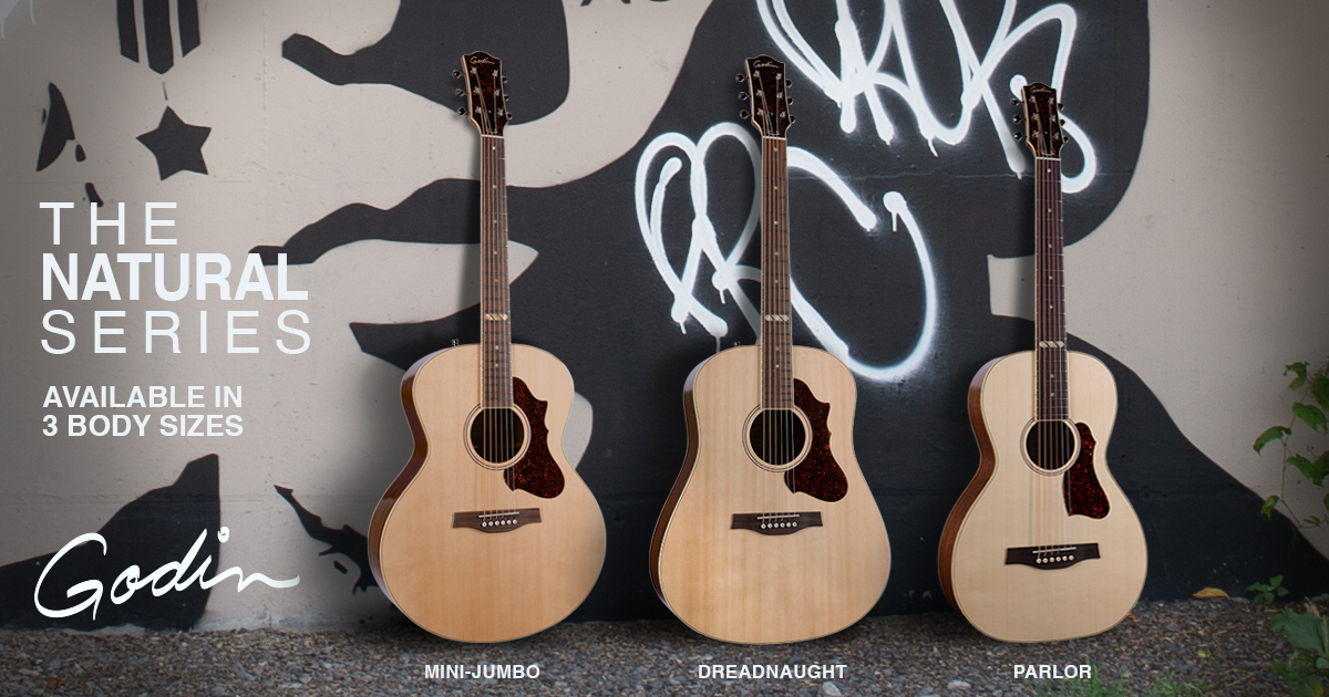 godin_guitars's tweet photo. The new Godin Natural RN GT EQ acoustics reflect Godin's high standard of acoustic guitar tone, design, and value. Available in 3 body sizes : Dreadnaught, Mini-Jumbo and Parlor. All proudly Made in Canada!
#GodinAcoustic #GodinGuitars #ReThinkYourTone #AcousticGuitar https://t.co/MT5fq7Kxnn