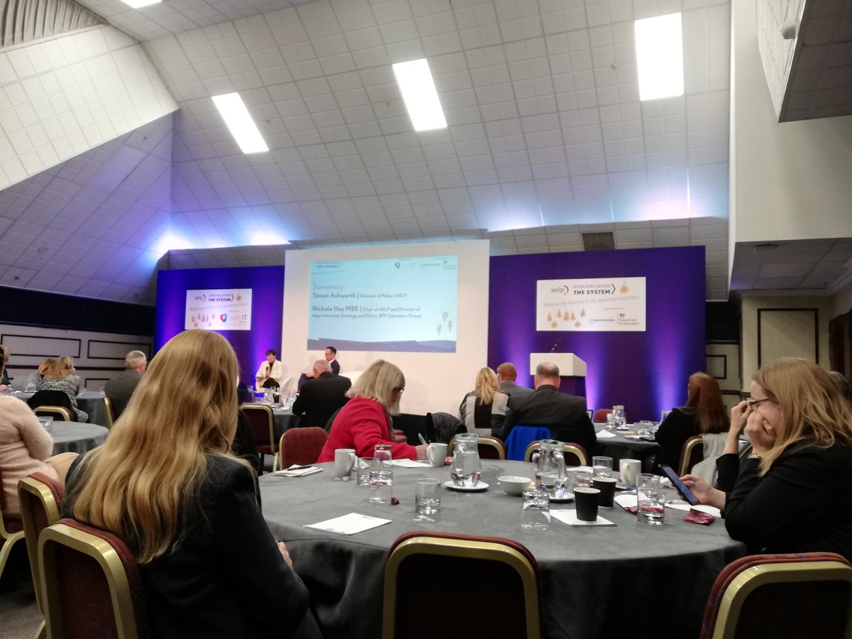 Excellent day with <a href="/AELPUK/">AELP</a> and DfE. Great keynote speakers and workshops looking at the future of #apprenticeships and streamlining the systems in place for #trainingproviders and #employers @BGULincoln