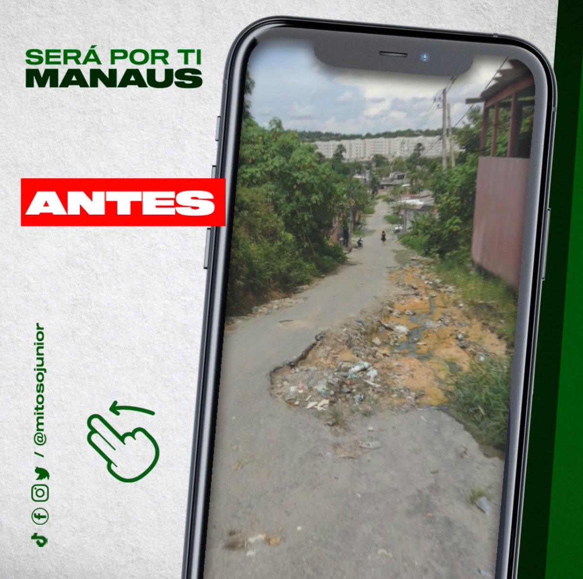 mitosojunior's tweet photo. Meus amigos, encaminhei ofício 040/2022 à Secretaria Municipal de Infraestrutura (Seminf) intermediando pedido dos moradores da Travessa 14, Bairro Lago Azul, na zona norte de Manaus, para recapeamento de toda a via. https://t.co/5Vllg4UNmD