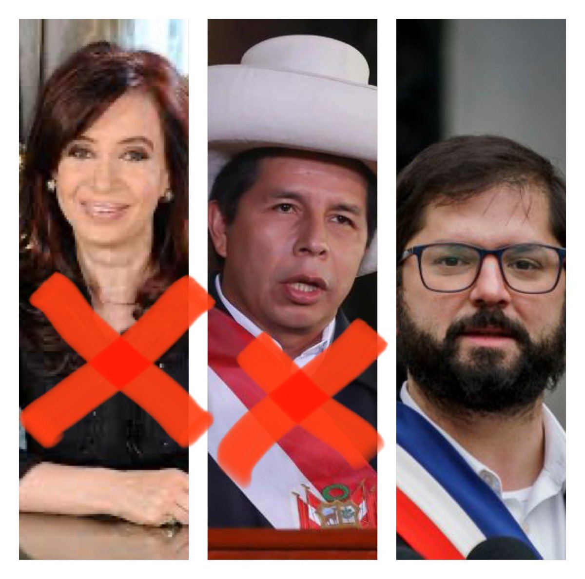 dadymarley's tweet photo. En el Cono Sur se juntaron presidentes corruptos, sinvergüenzas y ladrones .
El merluzo promovió la insurgencia y la violencia, en sus planes estaba un golpe de estado.
#CastilloPreso
#CristinaCondenada
#MerluzoDemente luego te tocará.
#ChileDespierta
#FueraComunistasDeChile https://t.co/wXL89nQEpr