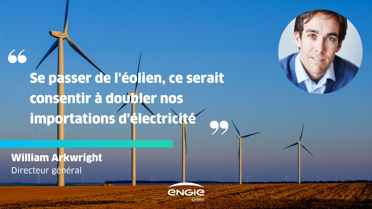 ENGIEGreen's tweet photo. [Parole d’Expert] 🌎 Ensemble, nous devons accélérer significativement la production d’énergies renouvelables pour atteindre les objectifs de la France.

Le développement de l’éolien, solution durable et compétitive, est clé pour verdir notre mix énergétique #LabelTED https://t.co/aQ6l1lnC1D