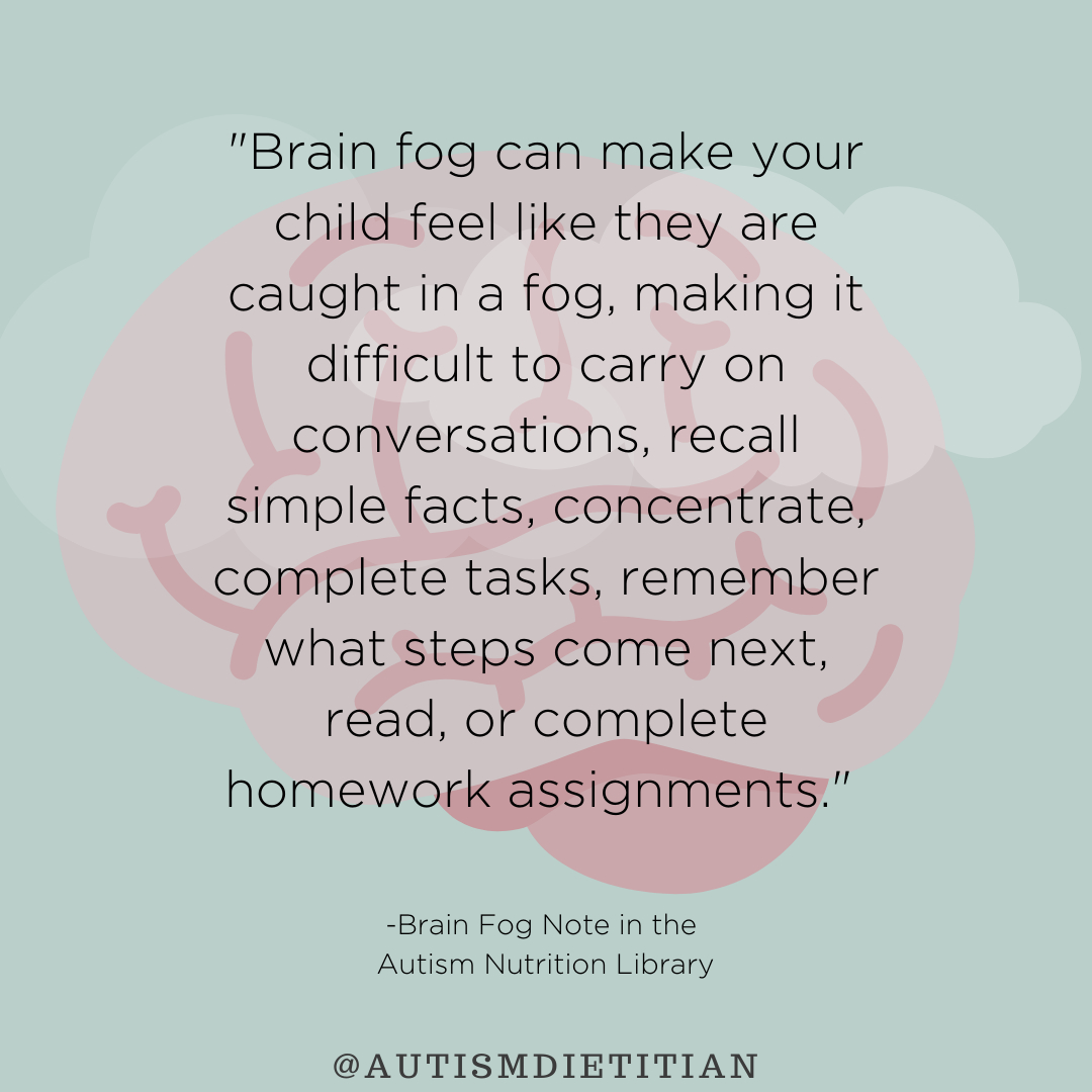 autismRD's tweet photo. Brain fog is not a medical condition but a term used to describe problems with attention, concentration, memory, and focus.

Many children with autism experience mental fogginess that can make it difficult for your child to carry on conversations, complete simple tasks, concentra https://t.co/om41ZOtOav