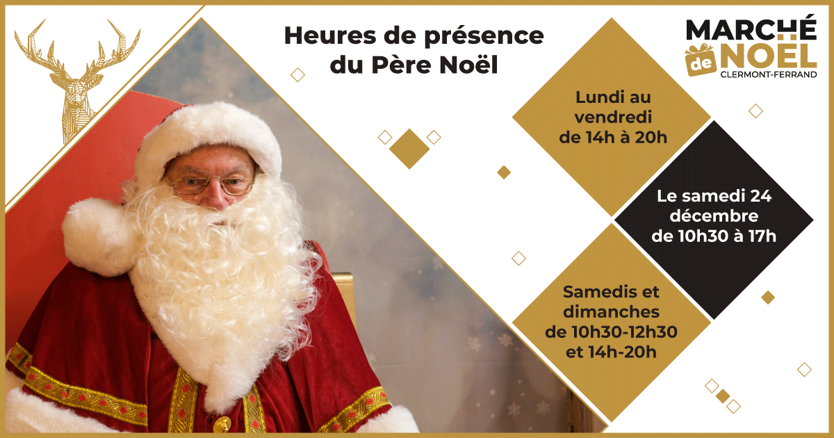🎅 Vous souhaitez rendre visite au Père Noël ? Il vous attend dans son chalet pour une photo 🎄 C'est aussi le moment de lui faire la liste des cadeaux qui vous font envie 🎁