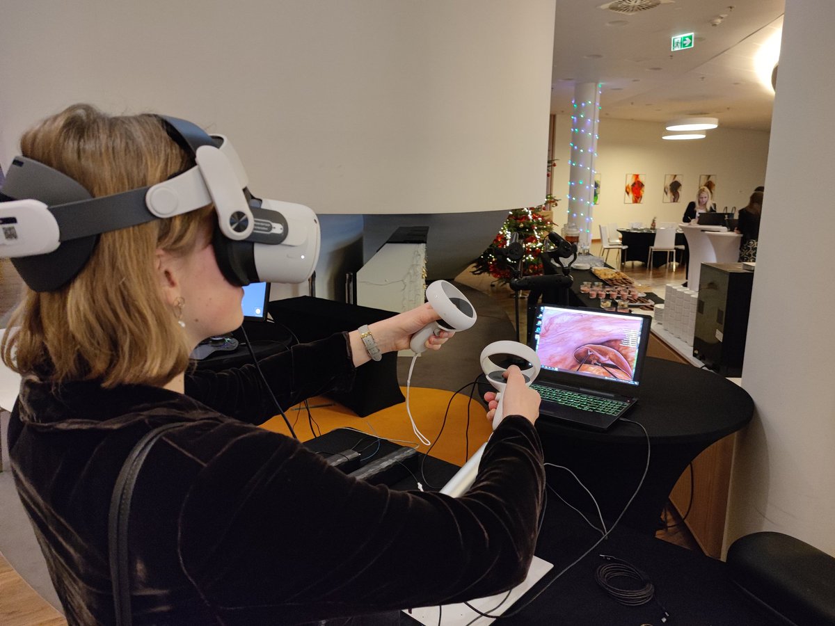 KrnLabs's tweet photo. #KrnLabs is all setup for #MEDmeetsTECH! Today we are demoing our #haptics #surgical #vr #simulation Come check our booth. #MedEd #mededtech #MedTwitter https://t.co/Aeozhu2iFV