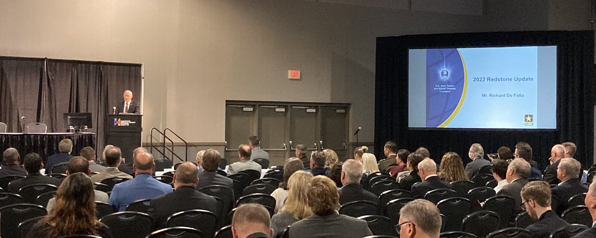 mariewaxel's tweet photo. Up next at the #RedstoneUpdate is Richard De Fatta with @ArmySMDC — a “small command with global reach” @huntsvillealcoc @TeamRedstone @WAAYTV https://t.co/aZtSbURWTj