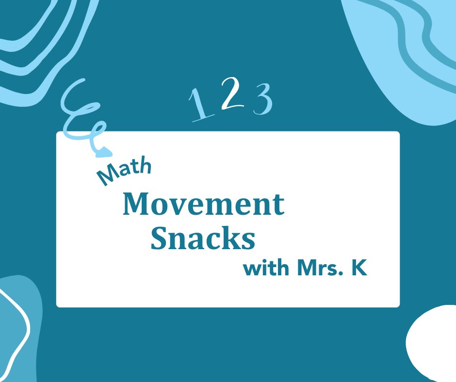 getwalkabouts's tweet photo. Looking for bite-sized ways to integrate movement into your math lessons? We hope you'll try Movement Snacks with Mrs. K and get your pre-K to 2nd grade students moving as they learn! #movementsnacks #math #moveandlearn https://t.co/bHqY2WTPzZ