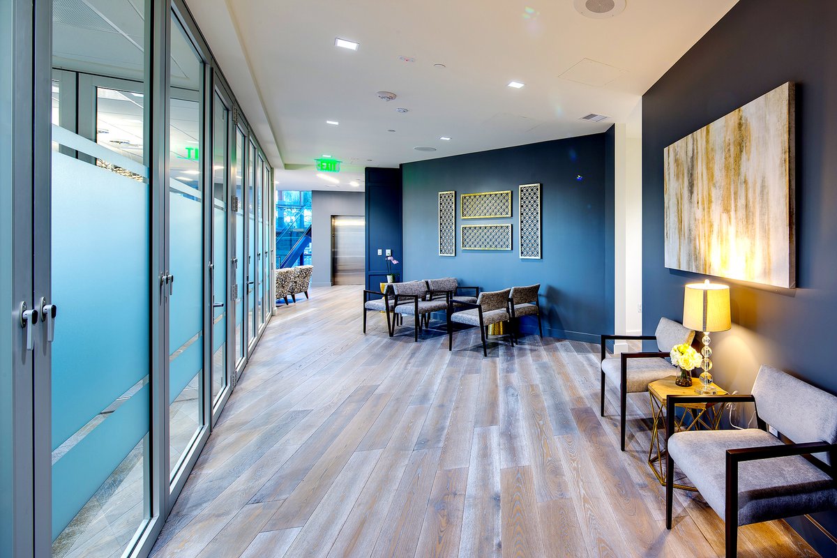 CREATE FLEXIBLE OFFICE SPACES WITH SLIDE &amp; STACK WALLS. This medical center needed a wall system that could be configured as one large or two separate meeting spaces while providing a level of privacy from the common area. Contact a sales representative to learn more.