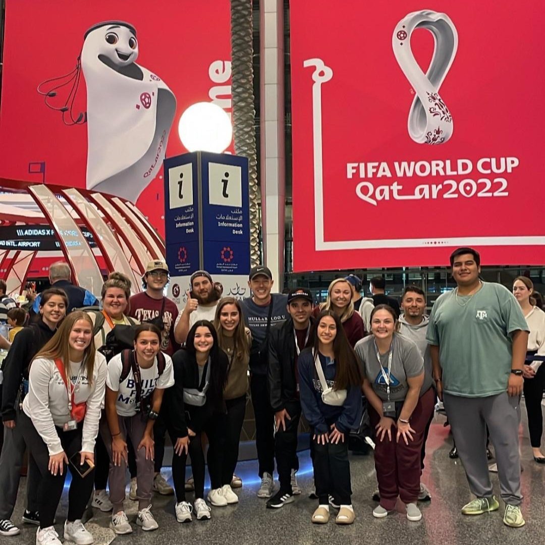 TAMU College of Agriculture & Life Sciences 👍 (@aglifesciences) on Twitter photo Keep up with the Aggies visiting the #Qatar2022 #WorldCup! 14 students, one faculty member and one staff member in @TAMU_RPTS Special Topics in International Event Management journeyed halfway around the world to learn about Qatar, the World Cup and <a href="/TAMUQ/">Texas A&M at Qatar</a>. Keep up with the Aggies visiting the #Qatar2022 #WorldCup! 14 students, one faculty member and one staff member in @TAMU_RPTS Special Topics in International Event Management journeyed halfway around the world to learn about Qatar, the World Cup and <a href="/TAMUQ/">Texas A&M at Qatar</a>.