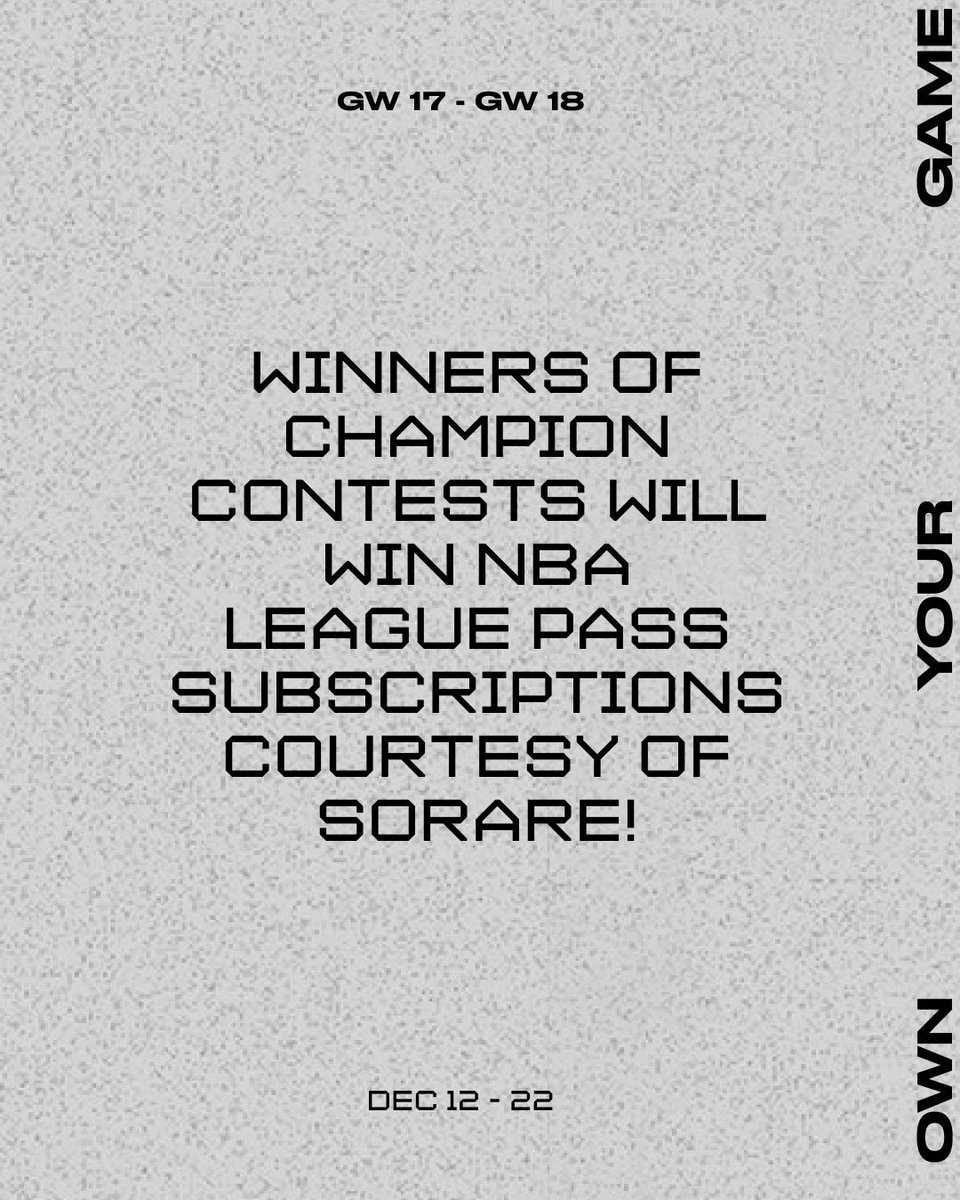 SorareUS's tweet photo. Sorare: NBA is bringing you the gift of basketball this holiday season in Game Weeks 17-19! 🎄

🏀 @KarlTowns Signed Jersey Sweepstakes

🏀 Win NBA League Pass Subscriptions Courtesy of Sorare

🏀 Christmas Prize Pack + Special Weeklies

Full details! ➡️ https://t.co/Q7a6TmsJCt https://t.co/FS8X3XsKos