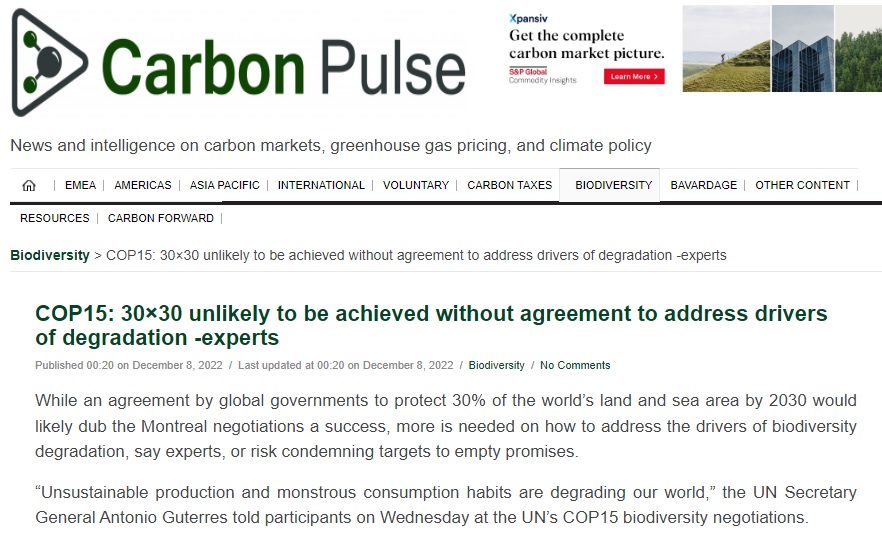 vbadpanda's tweet photo. Have to hand it to @Katmonahan2 of @CarbonPulse, for actually asking informed and critical participants about the real challenges/conflicts at Biodiversity #COP15.

Puts the likes of the @Guardian's so far dismally unquestioning coverage to shame.

https://t.co/W3we0cFvjz https://t.co/UpHM6avJ8Y