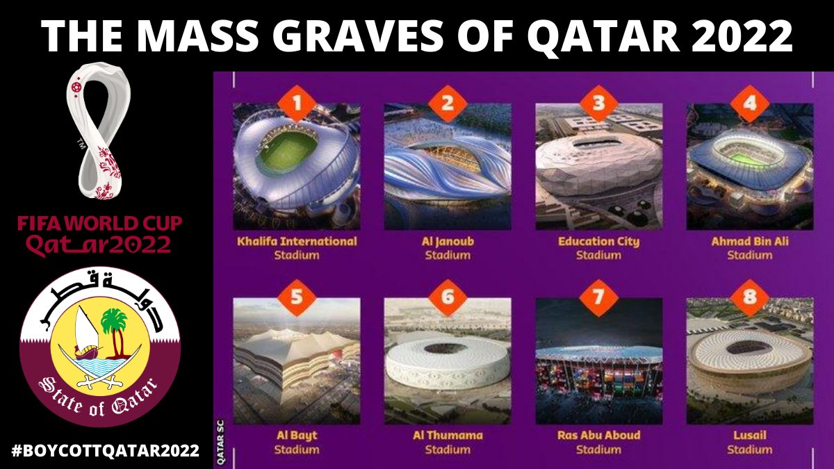 Remco_XXX6's tweet photo. #BoycottWorldCup2022
#BoycottQatar2022
#WorldCupOfDeath
#HumanRightsViolations
#ModernSlavery
#IDontWatch #IkKijkNiet
#nedarg #oranje @OnsOranje
@FIFAcom @KNVB
@FIFAWorldCup https://t.co/kf7045dNJX