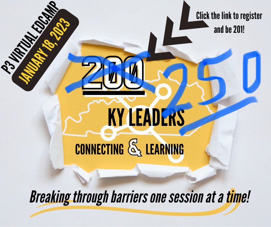 P3KyKDE's tweet photo. Over 250 Kentucky #Principals and #SchoolLeaders are now registered for P3 EdCamp! Join the party and register now. #GrowLearnConnect
https://t.co/npja6YVYUS https://t.co/dVSxjaBz4T