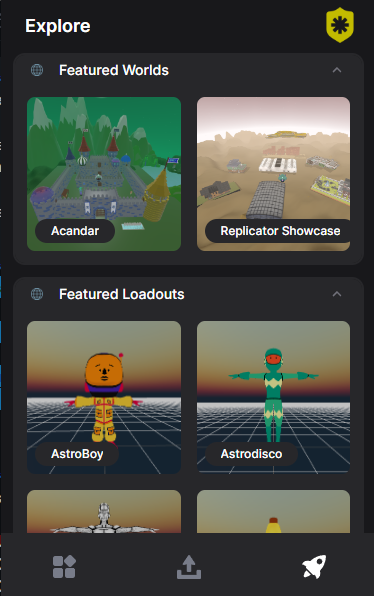 Using the Alpha testing version of Loadout, you can: - Upload 3D avatar files to your collection 👽 - Connect to worlds that support your avatars 🌎 - Add public domain avatars to your collection 👨‍👩‍👧‍👦 - Discover exciting metaverse worlds to visit! 🚀